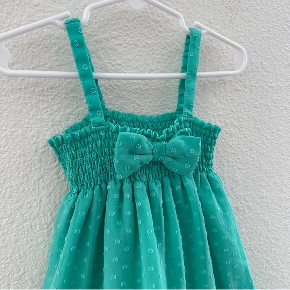 Kate Spade Toddler ‘Skirt the rules’ Green Smocked Polka Dot with Bow 24M - Picture 2 of 6